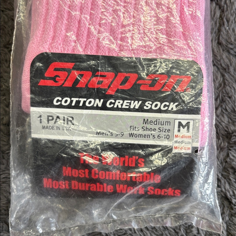 Snap Crew SocksBlack/Pink Accents 1-pair size medium men’s 5-9 women’s 6-10 nwt